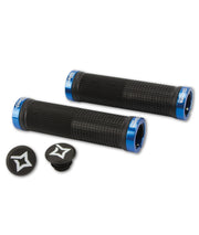 Paia manopole DH ASSAULT nero e anelli di blocco alluminio blu